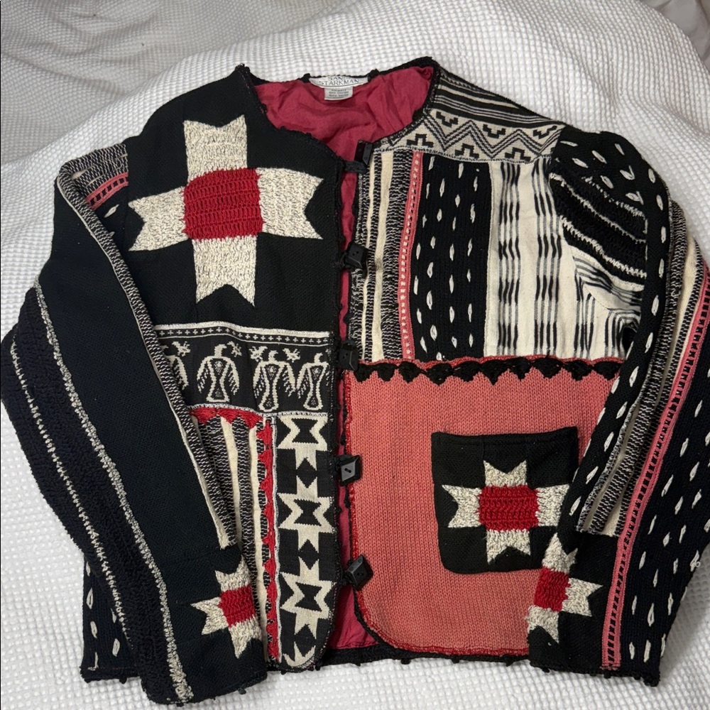 Sandy Starkman Multicolor Patterned Sweater - 100… - image 1